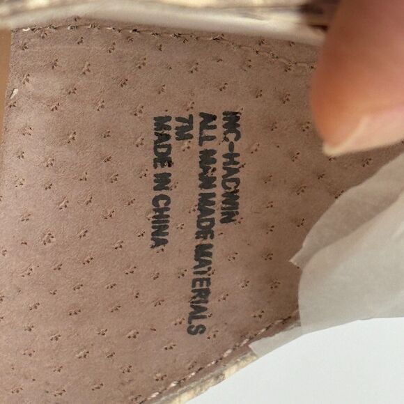 Inc‎ International Concepts Women Hadwin Scallop Snake Sandals Size 7M Open Toe - Picture 10 of 14